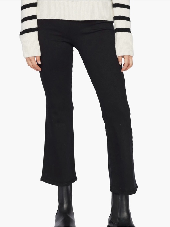 Frame Denim Denim - Frame Jet Set Crop Mini Bootcut Pull-On Jeans Black Size 0